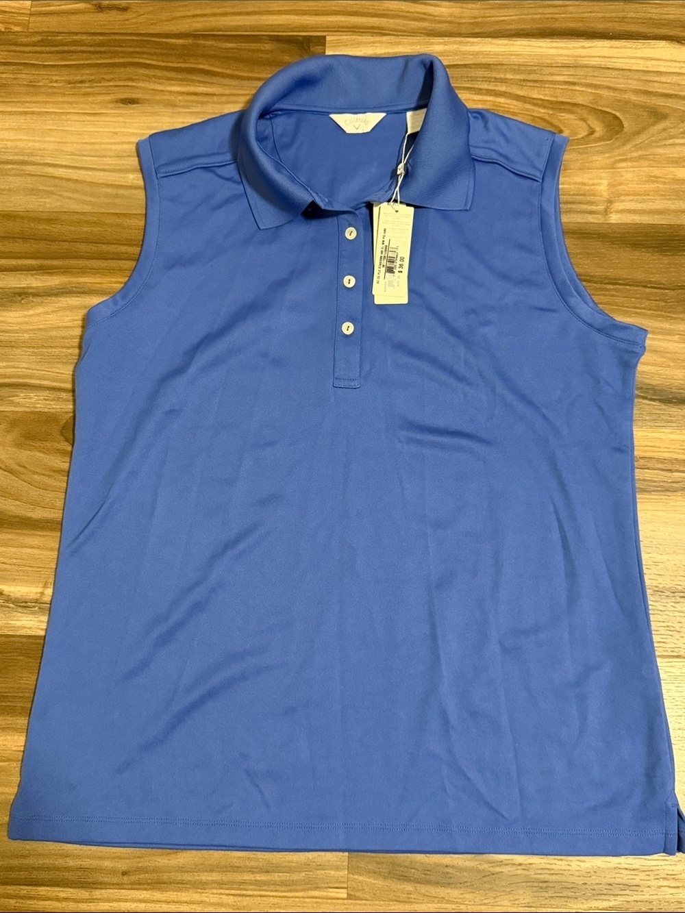 Callaway Sleeveless Performance Pique Polo Shirt Women’s XL Blue Golf Tennis